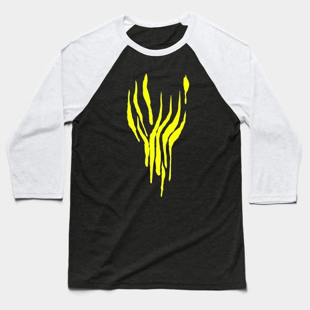 flame minimal Baseball T-Shirt by Nikokosmos